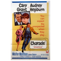 Vintage "Charade" Film Poster, 1963