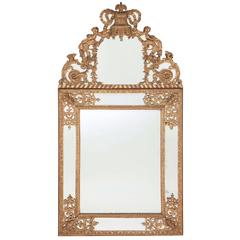 Large Régence Period French Antique Giltwood Mirror 3