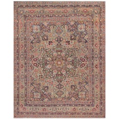 Antique Late 19th Century Kerman Rug from South East Persia