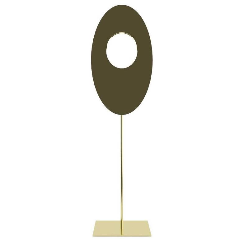 Modern Geometric Floor Lamp Sculpture In Steel With Led Ring For Modern Geometric Floor Lamp Sculpture In Steel With Led Ring For