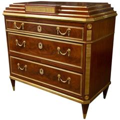 Russian Neoclassical Superb Bronze-Mounted Three Drawer Commode Early 19th C.