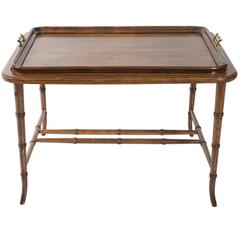 Faux Bamboo Tray Table