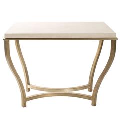 Silver Leaf Iron and Stone Table 12
