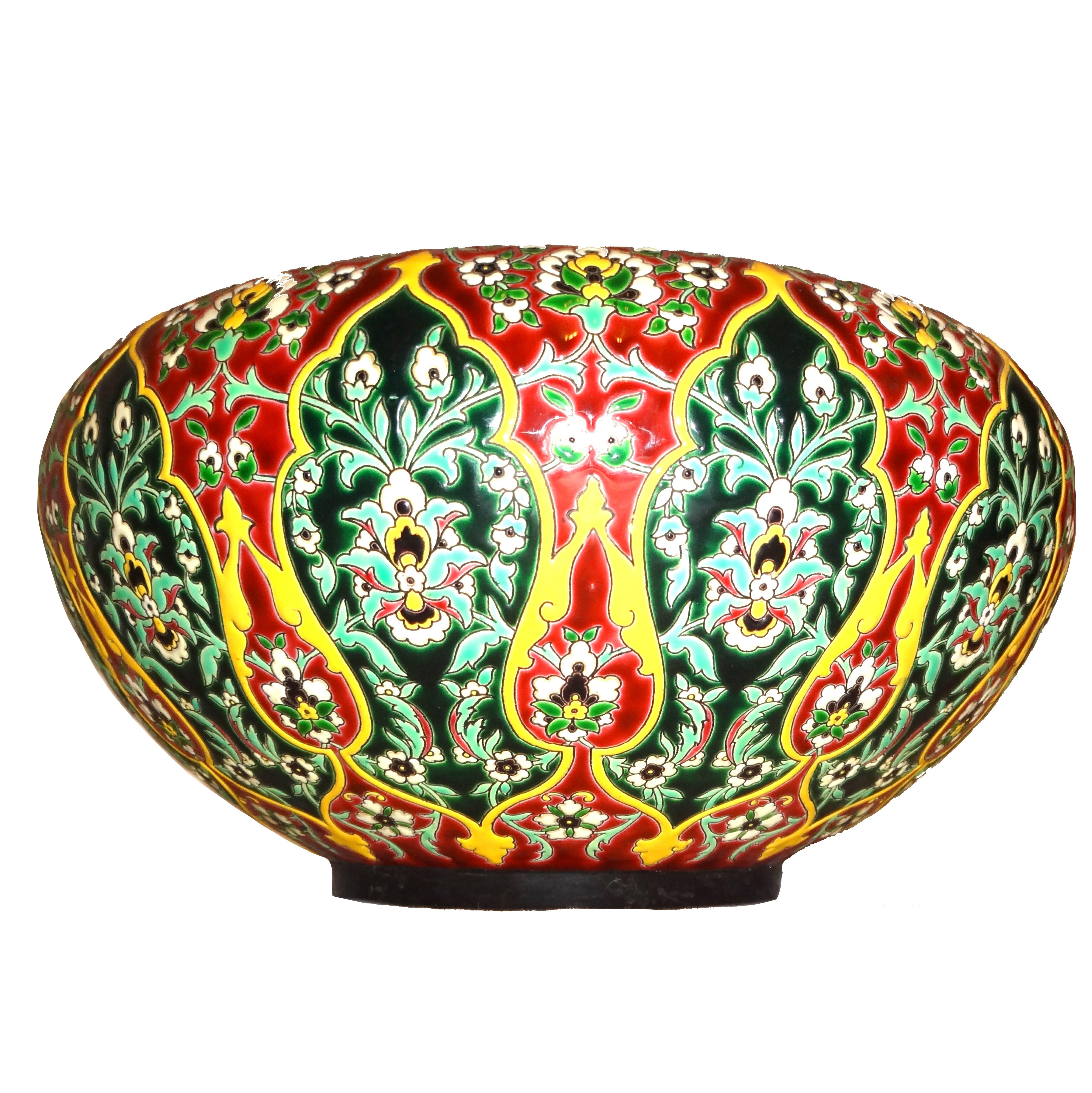 Fine Large Antique Porcelain Bowl, Late 1800s