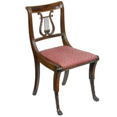 Mahogany Classical Lyre Side Chair, Duncan Phyfe, New York, circa 1815 8