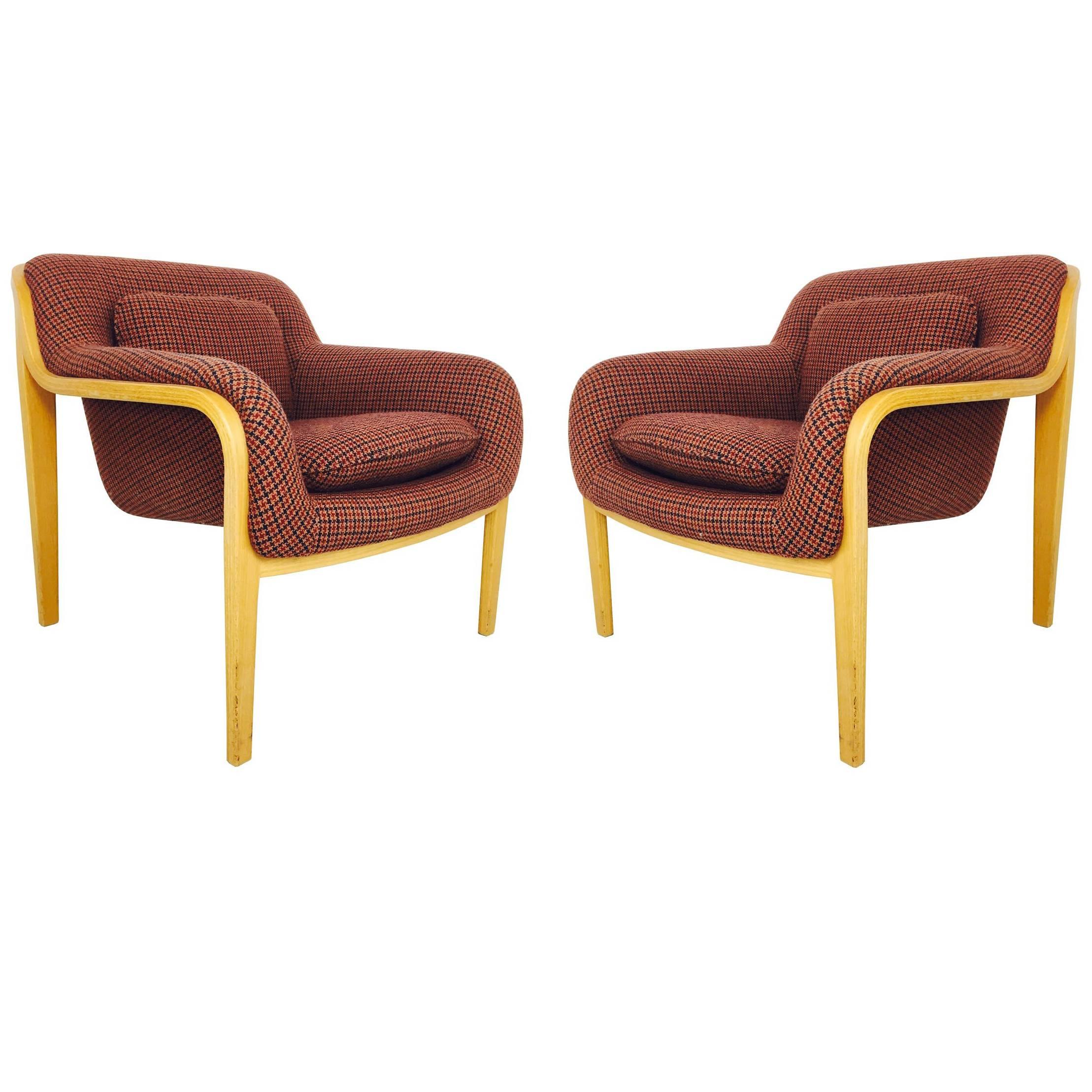 Pair Of Bill Stephens For Knoll Lounge Chairs at 1stdibs