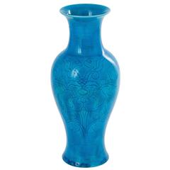 Blue Glaze Chinese Vase Blue Glaze Chinese Vase
