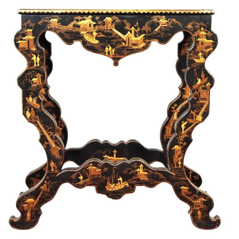Vintage Chinoiserie Console Table