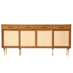 Linen Paneled Credenza by Edward Wormley