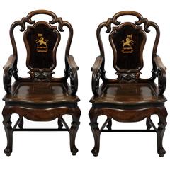 Pair of Early 19th Century Anglo Chinese Armchairs