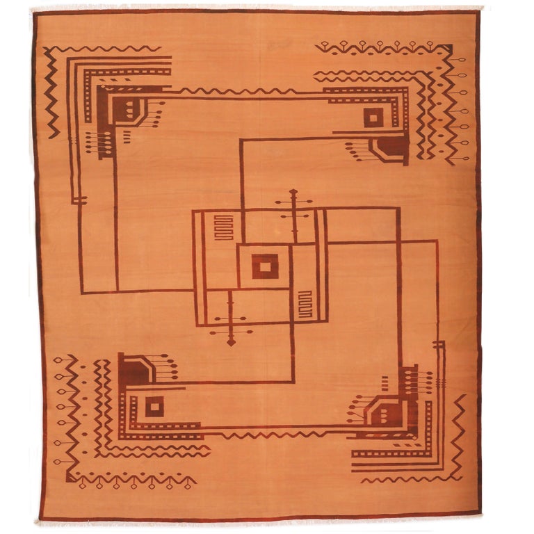 Dhurrie rug, ca. 1925, offered by Alberto Levi Gallery