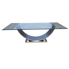 Belgo Chrome Dining Table, Mid-Century Modern
