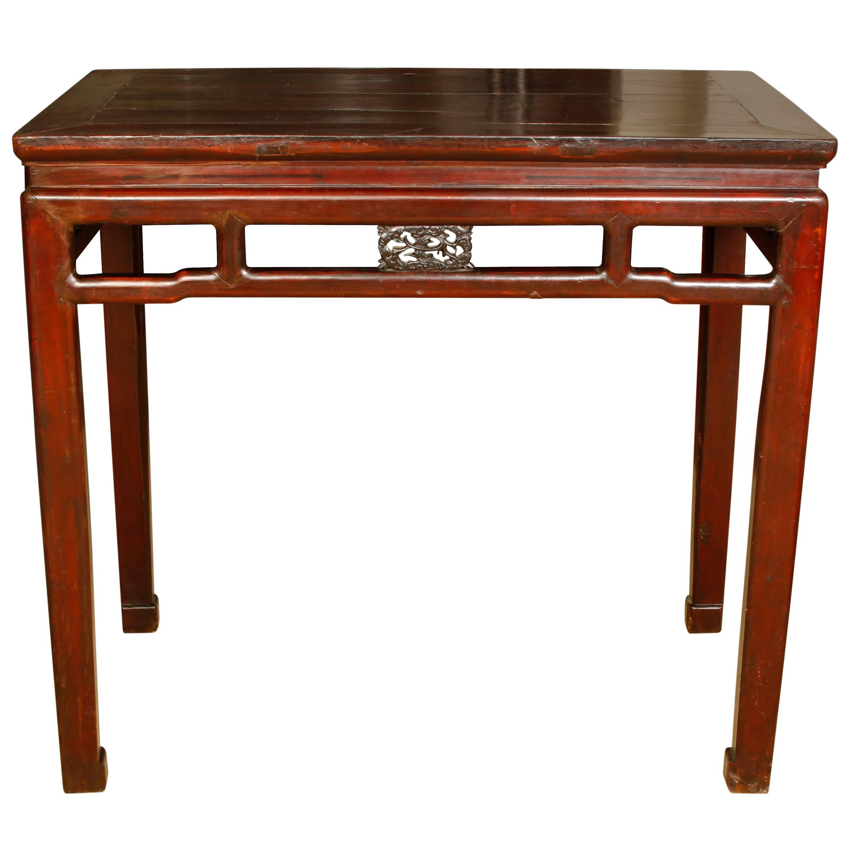 Antique Asian Elmwood Table For Sale