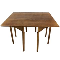 Distressed Antique Country English Drop-Leaf Gateleg Table