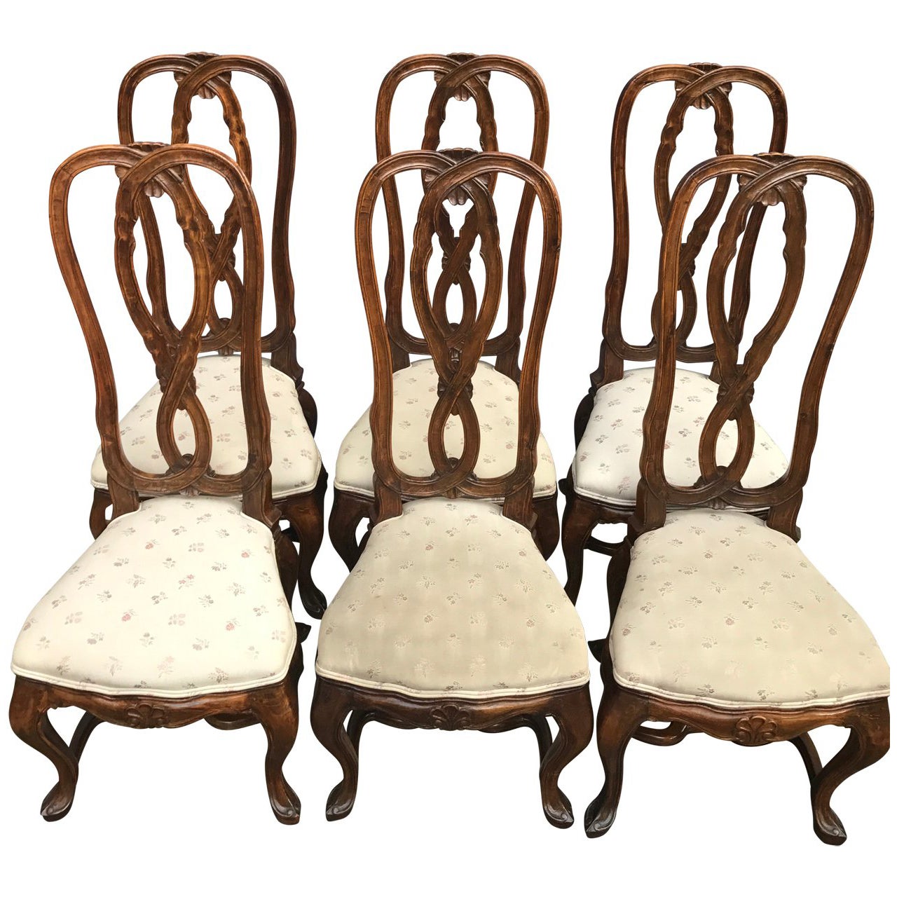 Set of Six Vintage Modern Dining Room Chairs For Sale at 1stDibs