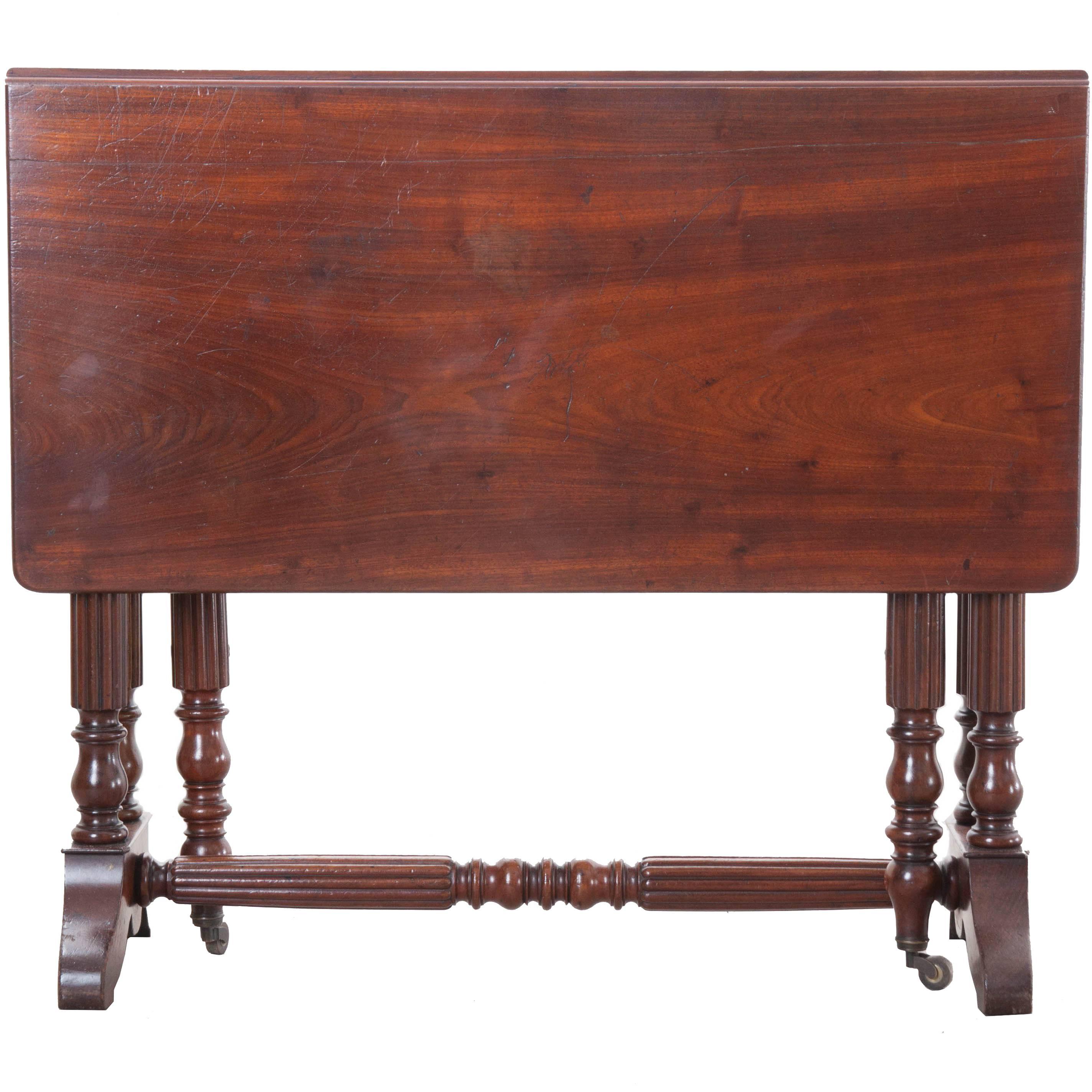 English 19th Century Regency Mahogany Drop-Leaf Table