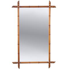 Late 19th Century French Faux Bamboo Mirror