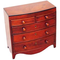 Antique Miniature Bowfront Chest of Drawers 10
