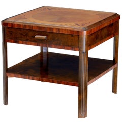 Late Art Deco Birch Inlaid Coffee Occasional Table