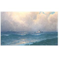 Vintage Freighters on the Open Ocean by Henk Dekker