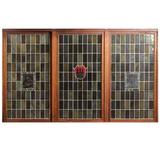 Large German Stained Lead Glass Windows
