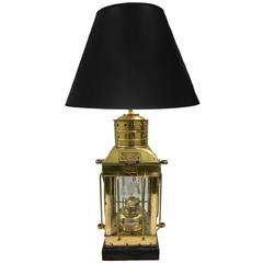 Vintage 1939 Great Britain Brass Cargo Ship Lantern Lamp