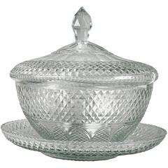 Anglo Irish Cut-Glass Covered Tureen and Underplate 8