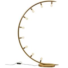 Crescent Moon Floor Lamp in bronze by Christopher Kreiling