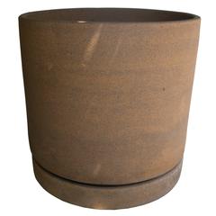 Mid-Century Modern American Stoneware Planter with Tray by David Cressey for A.P 7
