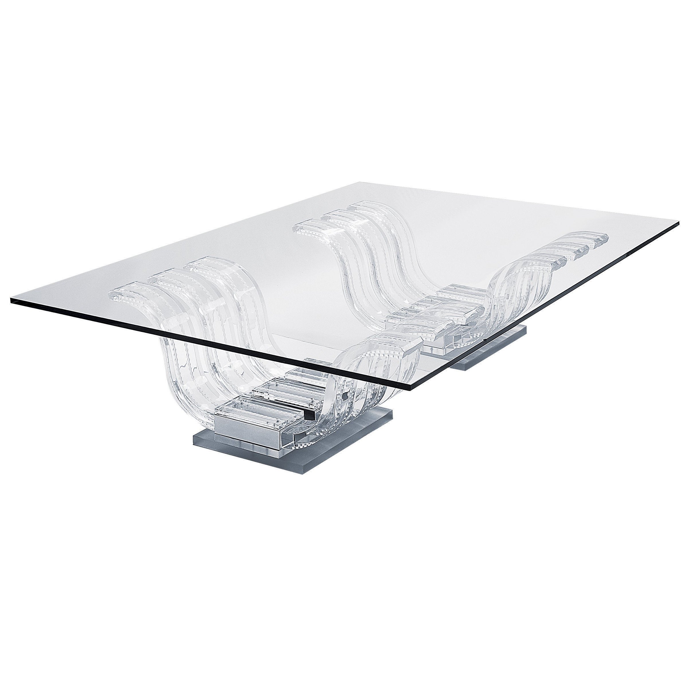 Lalique Crystal Perles D'eau Coffee Table Base For Sale at 1stDibs