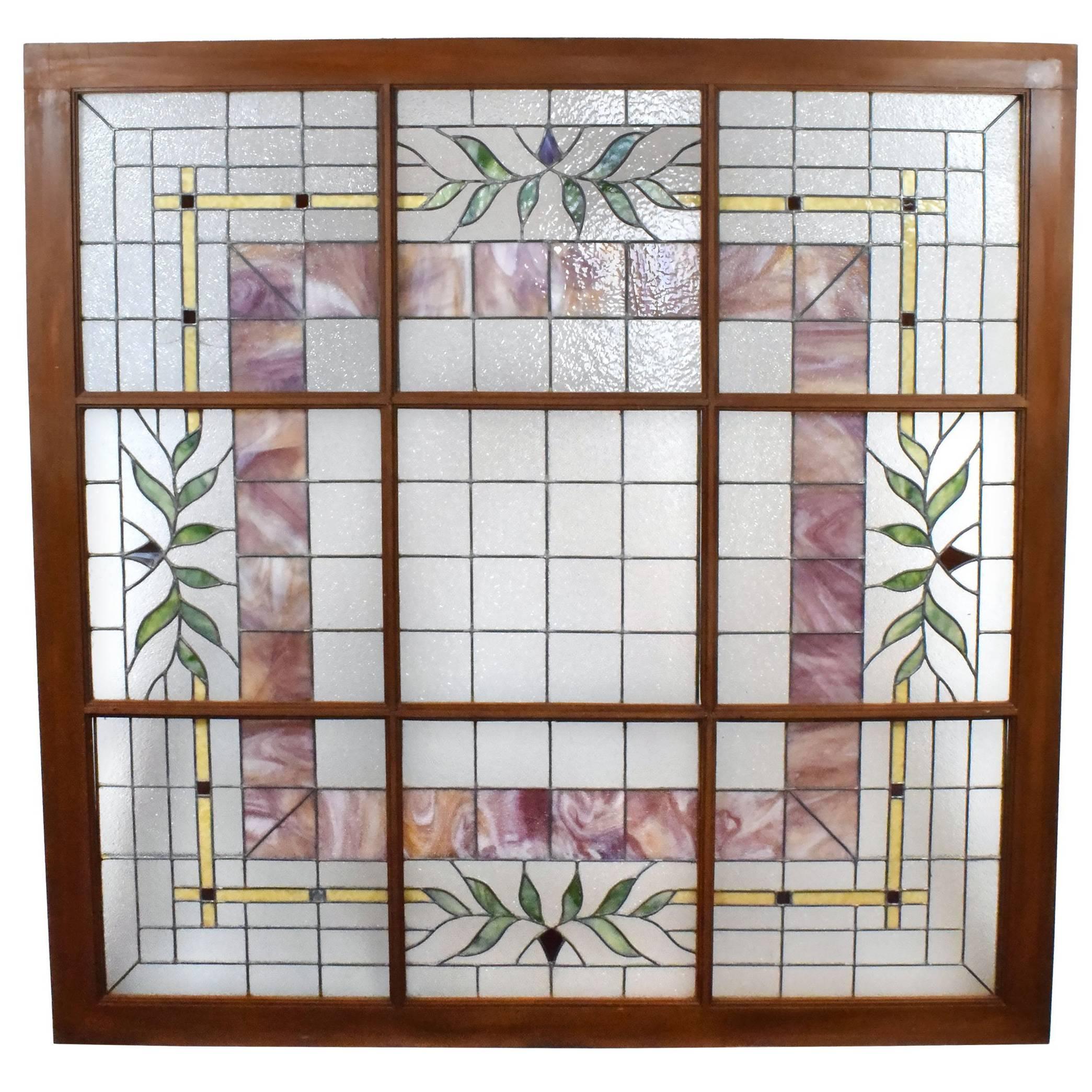 Large Skylight with Stained Glass, circa 1910