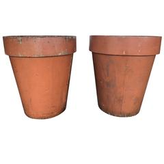 Vintage Pair of Large Wooden Planters from Italy