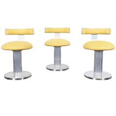 Vintage Chrome Swivel Stools by Design For Leisure