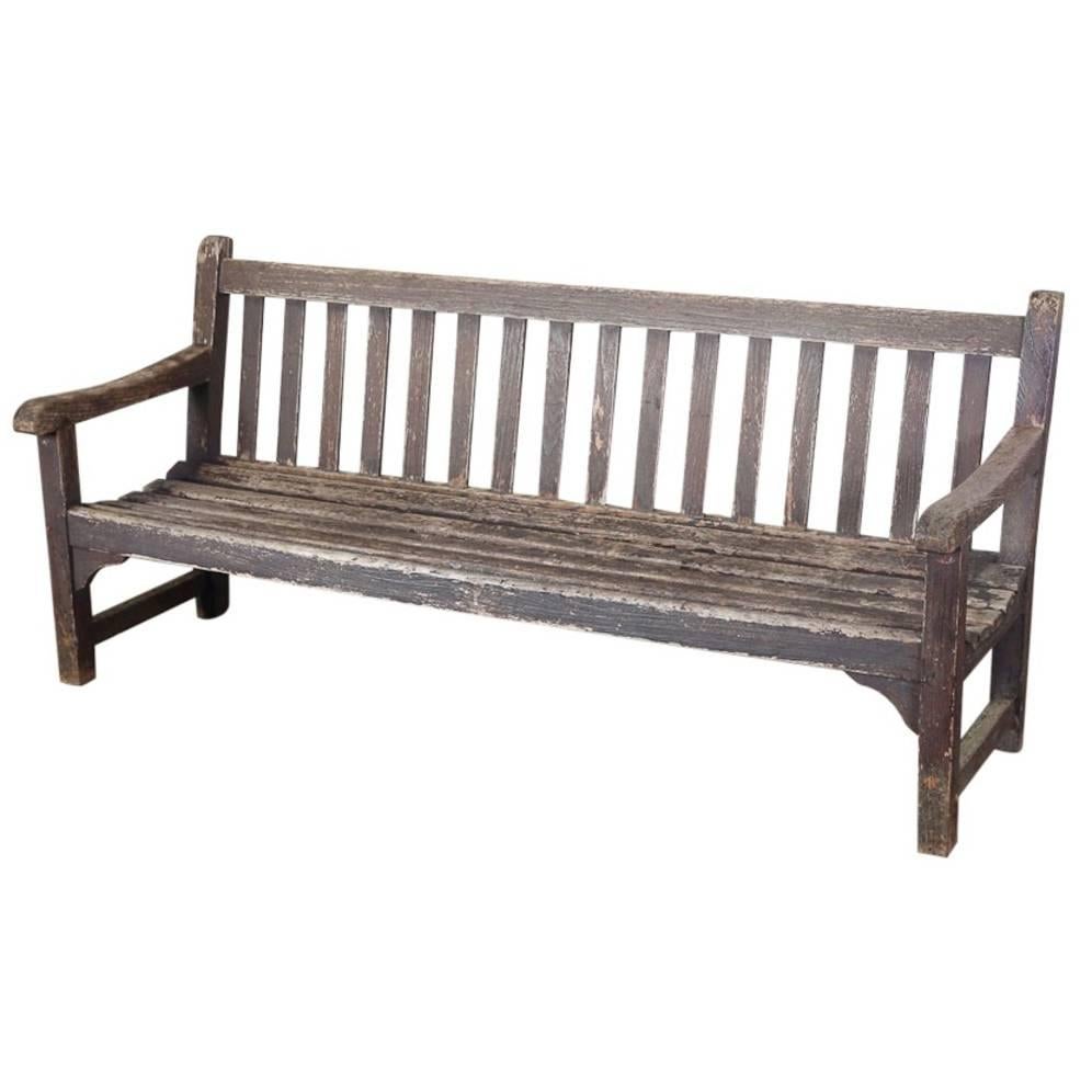 Slatted Teak Bench from the London Zoo