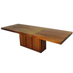 Walnut Dining Table with Leaves by Milo Baughman for Dillingham