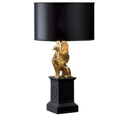 Black and Gold 'Griffon' Table Lamp