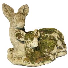 Doe and Fawn Sculpture