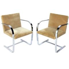 Pair of Brno Chrome Chairs by Mies Van Der Rohe for Knoll