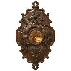 Black Forest Carved Wood Plaque with Painted Scene of the Hunt and Trophies 2