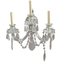 Vintage English Cut Crystal Sconces