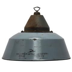 Vintage Levice L Grey, Factory Hanging Lamp (1x)