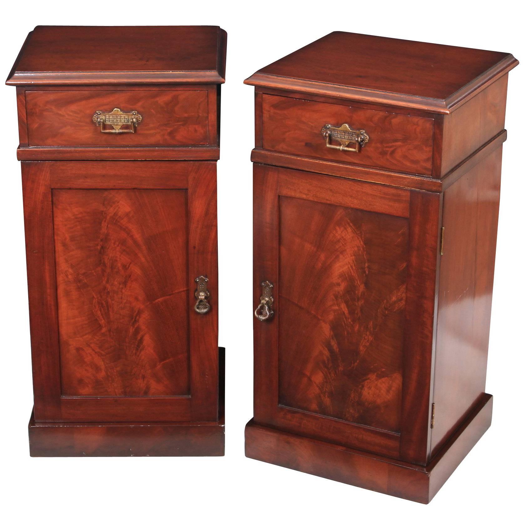 Pair of Mahogany Bedside Cabinets