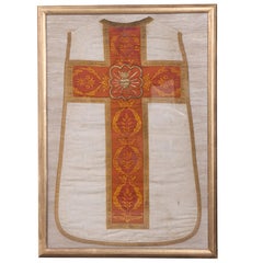 Antique 19th Century Dutch Religious Robe, Framed
