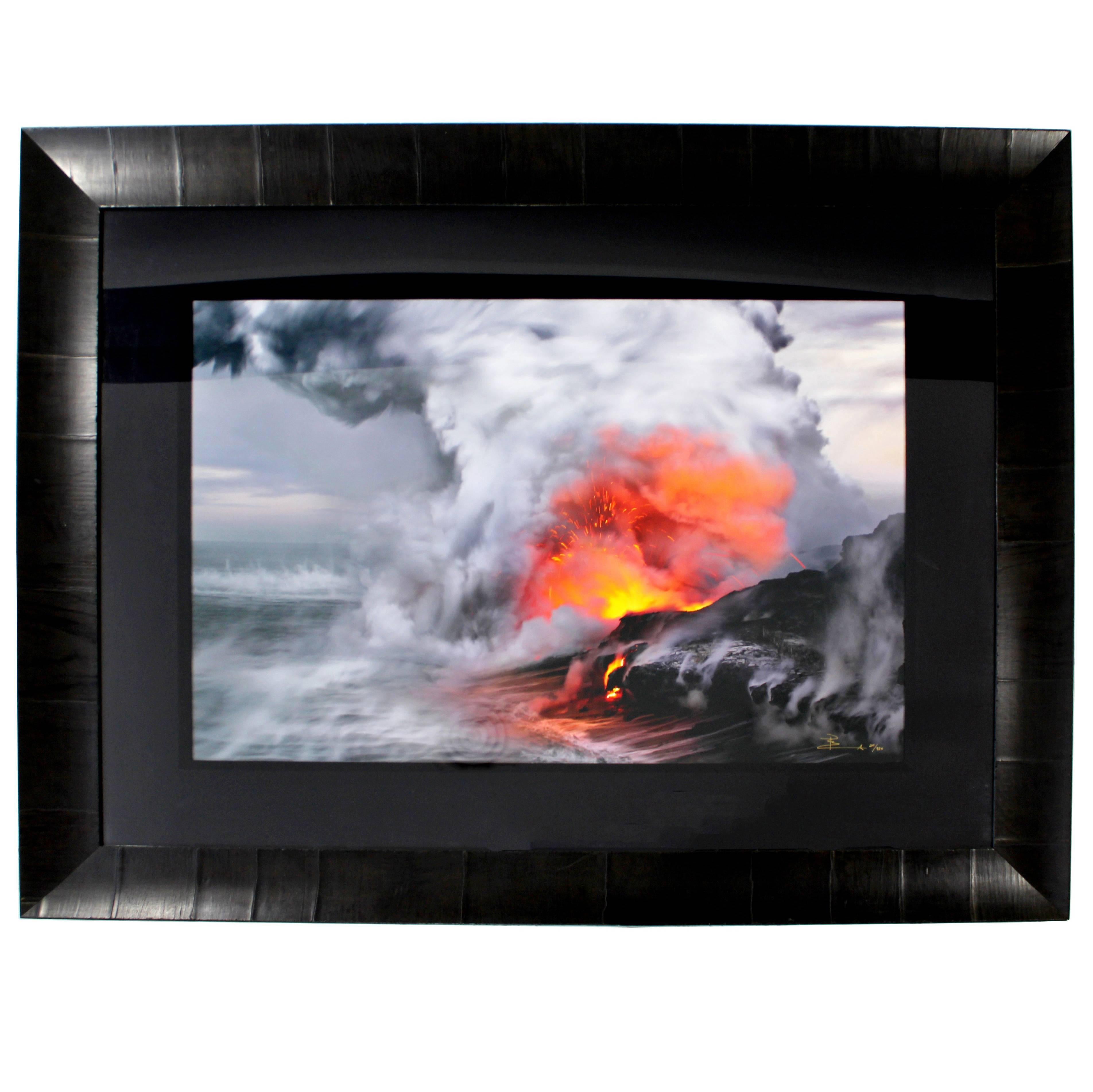 Contemporary Pele's Whisper Framed Photograph by Peter Lik Signed and Numbered