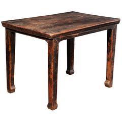 Chinese Hoofed Foot Walnut Side Table 7