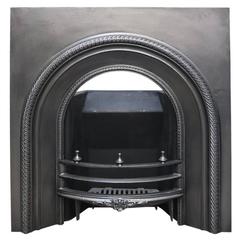 Antique Restored Victorian Arched Cast Iron Fireplace Insert