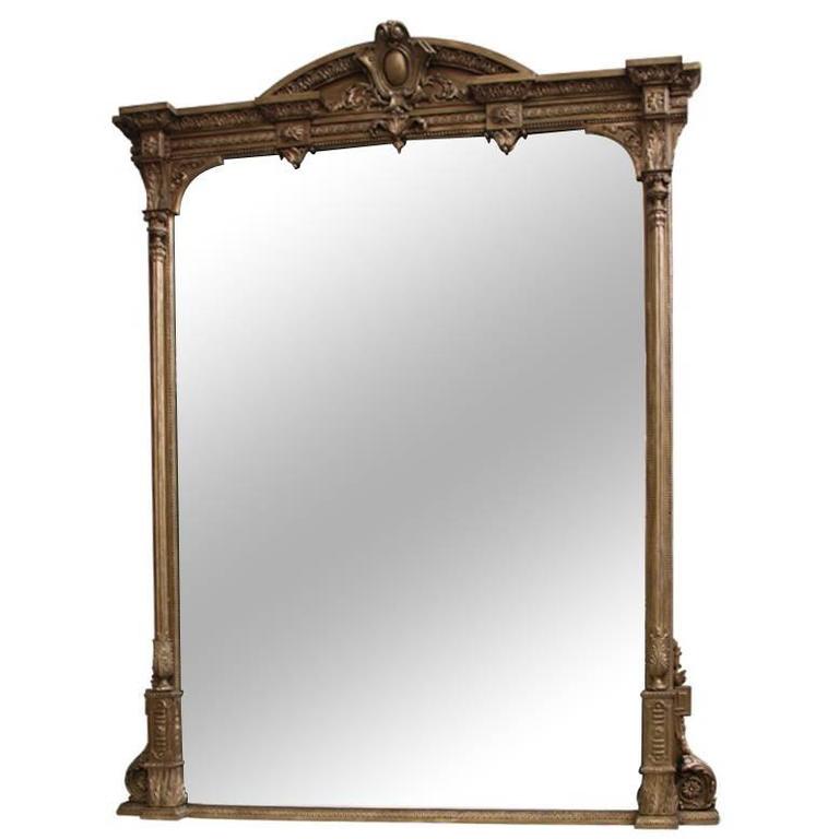 Large And Impressive Victorian Giltwood Overmantel Mirror For Large And Impressive Victorian Giltwood Overmantel Mirror For