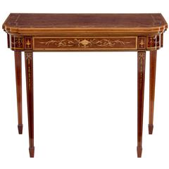Late 19th Century Inlaid Mahogany Card Table by Edwards and Roberts 7