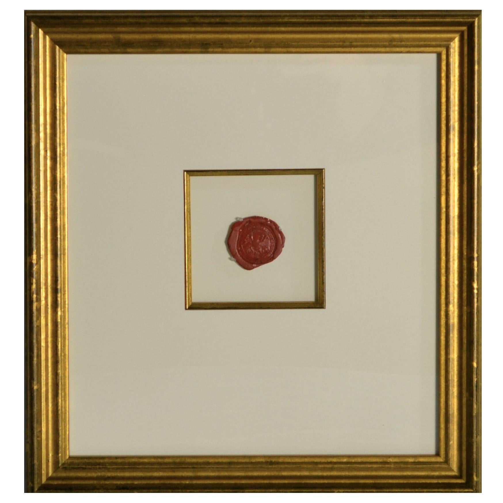 Rare Presidential Document Wax Seal, 1840-1860 For Sale