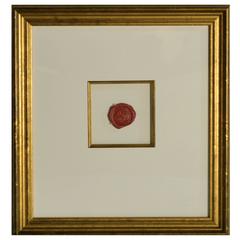 Used Rare Presidential Document Wax Seal, 1840-1860